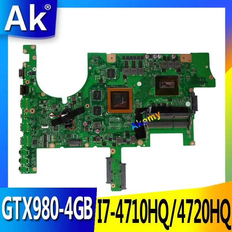AK ROG G751JT тестирование оригинальные I7-4710HQ/4720HQ SR18J GTX980-4GB материнская плата для ноутбука ASUS G751JY G751JT G751JL G751J G751