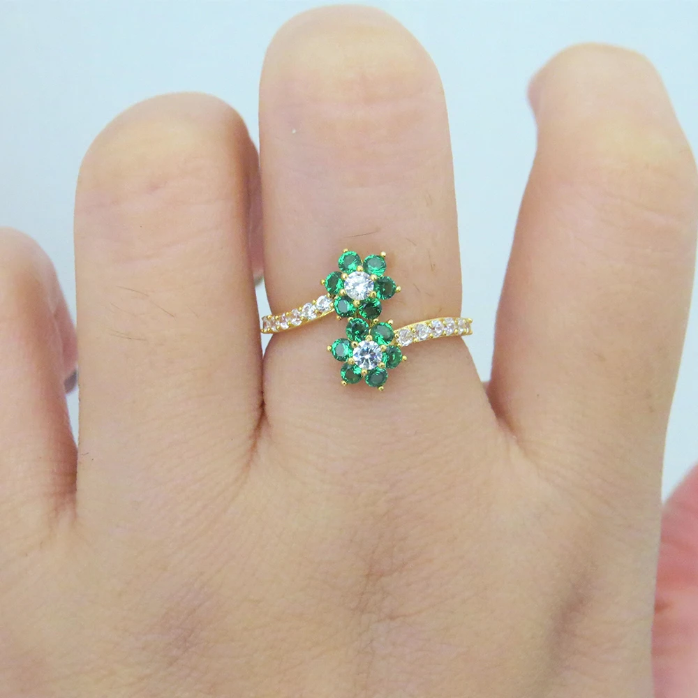 Милый 14K желтый золотой 0 4ctw 1 5 мм Supre белый Moissanite & Tsavorite скручивающий ремешок