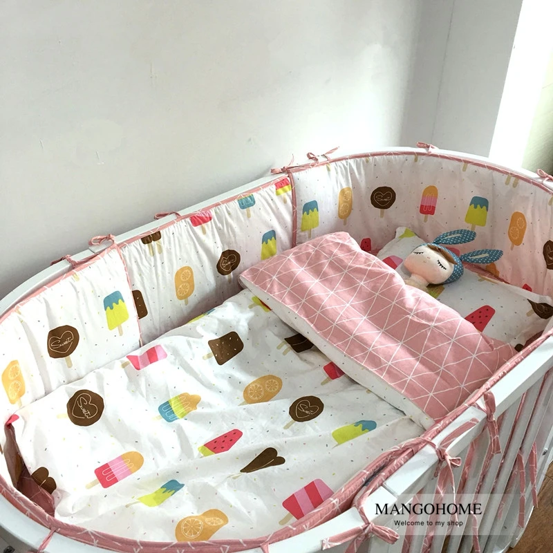 Набор постельных принадлежностей для детской кроватки 3 шт./компл. 100% хлопок