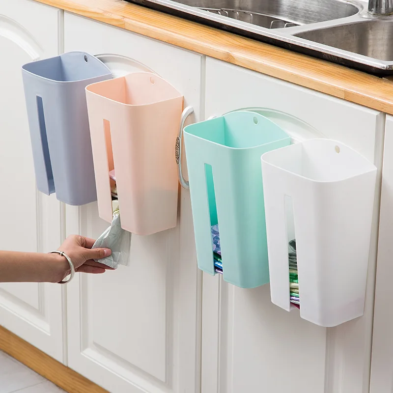 Household Wall-mounted Paper Towel Extraction Box Plastic Garbage Bag Storage Box