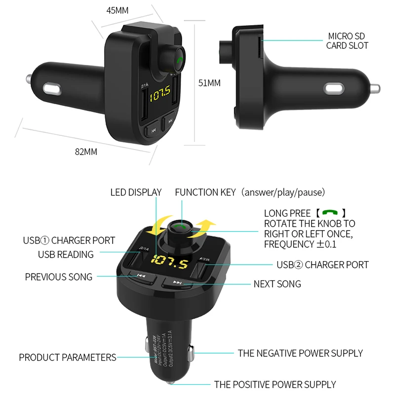 Jinserta стайлинга автомобилей Hands Free Беспроводной Bluetooth fm передатчик AUX модулятор