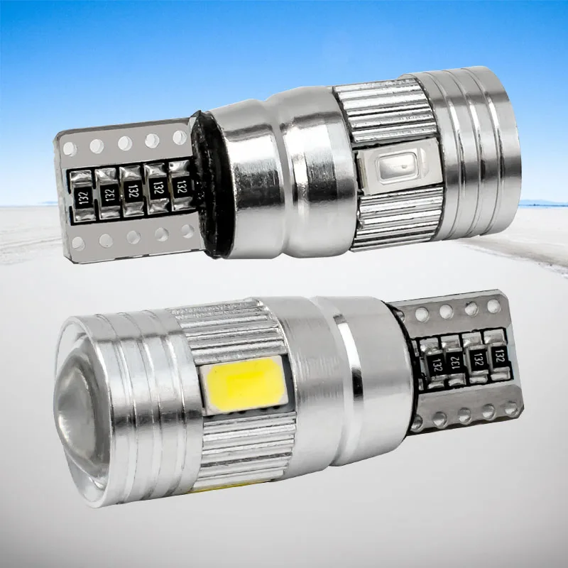 10 шт./лот T10 Canbus Error Free 6 SMD 5630 5730 LED Клин свет WY5W 501 W5W 194 автомобильный Индикатор