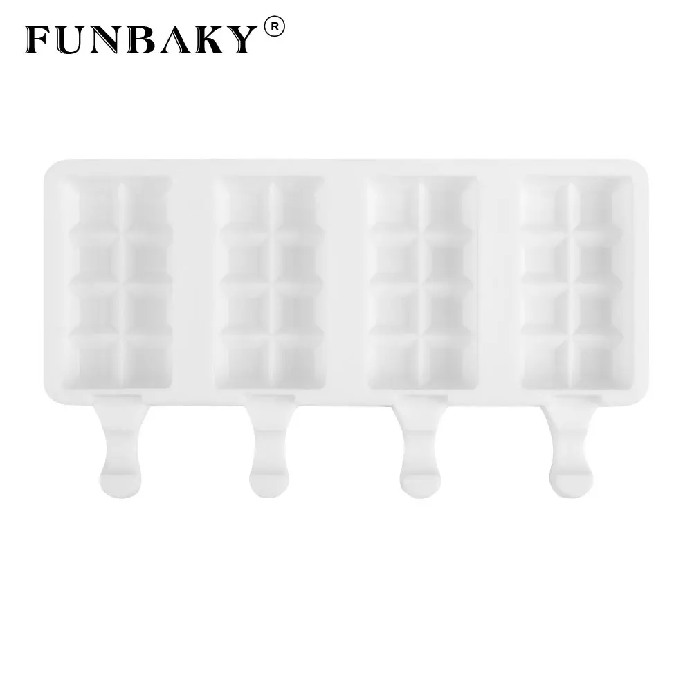 FUNBAKY форма решетки DIY силиконовая для мороженого мороженое с Деревянными