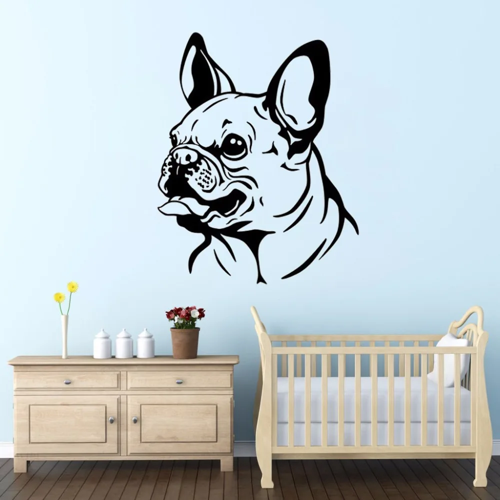 Настенная Наклейка ZOOYOO с изображением французского бульдога художественный