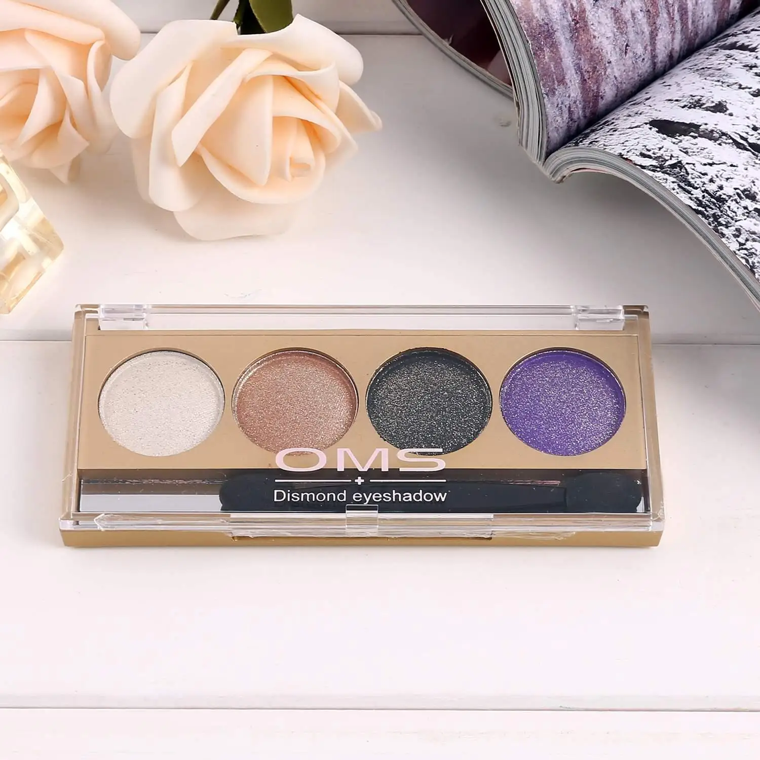 4 цвета водонепроницаемые тени для век матовые пигментированный эффект