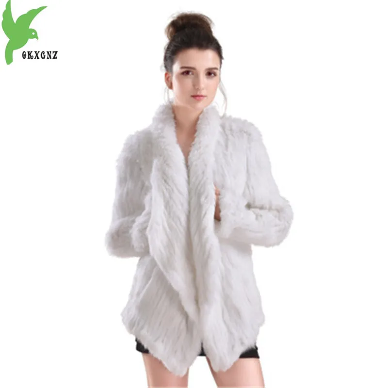 Европейская весенне-осенняя новая куртка из кроличьего меха женская одежда