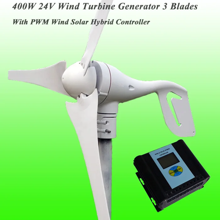 Горячая распродажа три лезвия 400 вт 24 в ветрогенератор для жилых помещений и