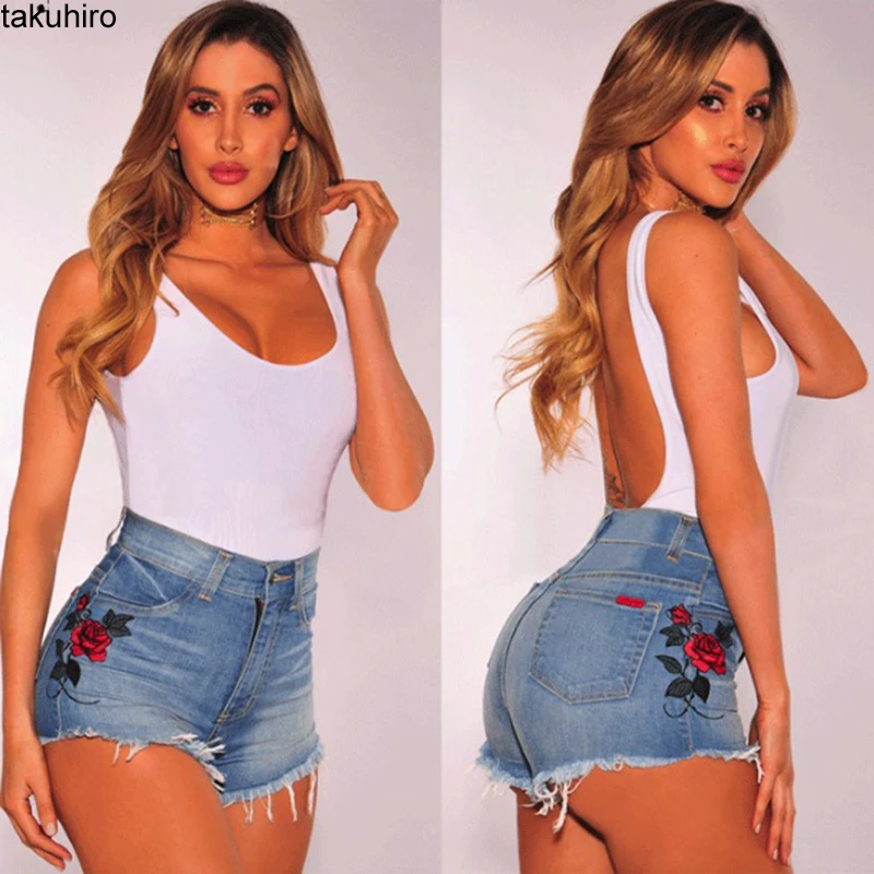 Женские классические узкие джинсы с высокой талией джинсовые шорты манжетами