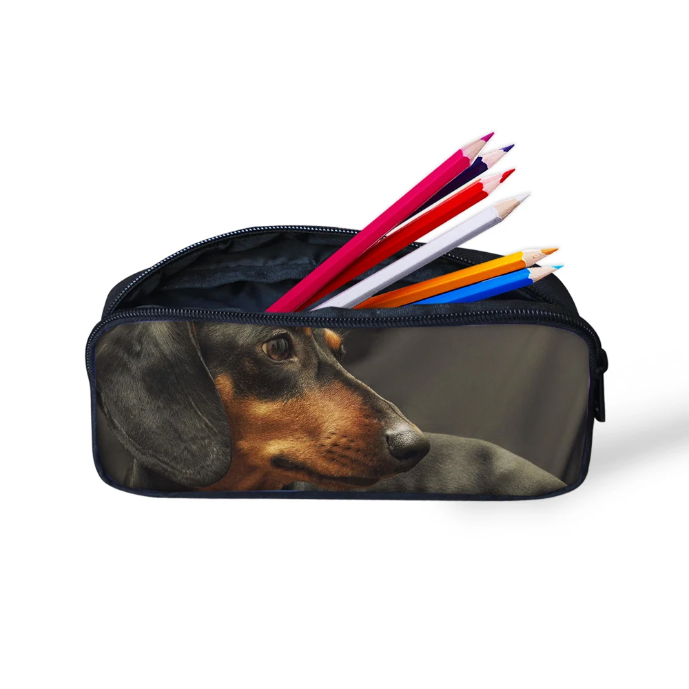 Рюкзак через плечо с принтом таксы и собаки для женщин девочек черный школьный