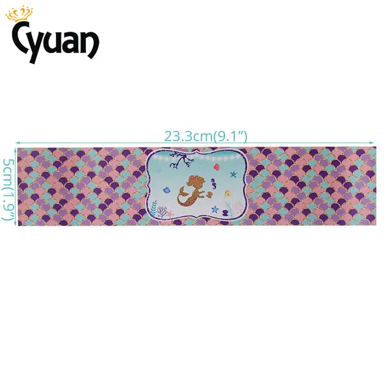 24 шт. русалка вечерние украшения Наклейка для бутылок с водой ярлыки Baby Shower или