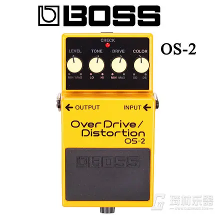 Педаль эффектов Boss Audio OS 2 Overdrive и Distortion для гитары басов с уровнем тоном драйвером