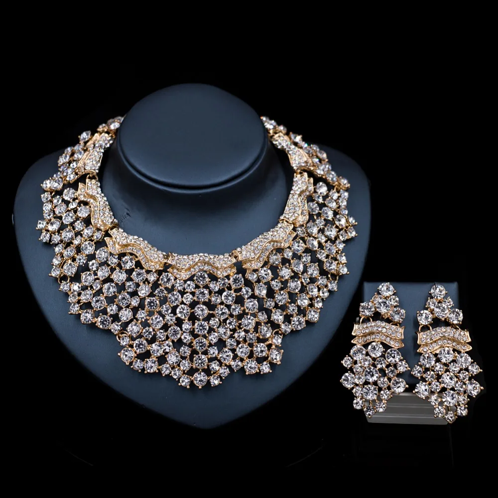 

LAN PALACE turkish jewelry sets bridal necklace and earrings austrian crystal necklace african jewelry set free shipping