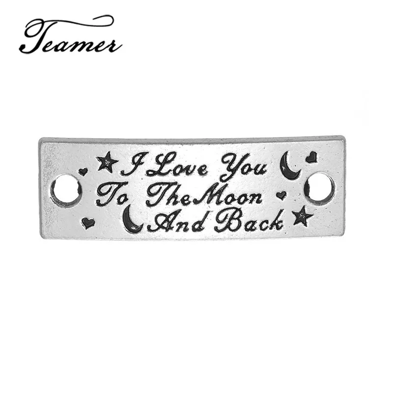 Женский винтажный кулон Teamer I Love You To The Moon And Back ожерелье браслет ювелирные