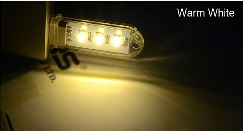 Мини USB Светодиодная лампа для книг 3 светодиода 5730 SMD кемпинга ночник лампада ПК