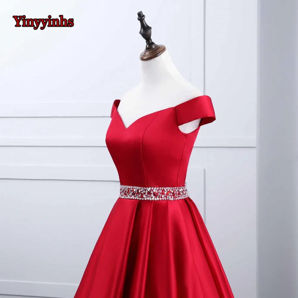 Yinyyinhs Short Prom Dresses 2018 Sexy Backless Off Shoulder Gown Formal Dress Occasion Party Robe De Soiree CG39 | Свадьбы и