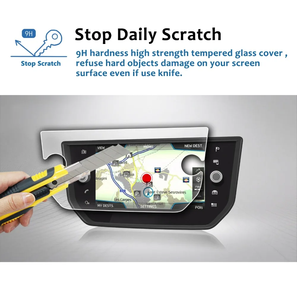 ruiya car screen protector for arona 8 inch 2018 2019 gps navigation touch center display auto interior stickers accessories free global shipping