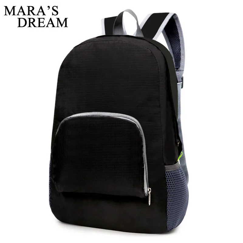 

Mara's Dream Unisex travel bag Portable can fold Nylon Women bag solid color large capacity Women and Men travel backpacks