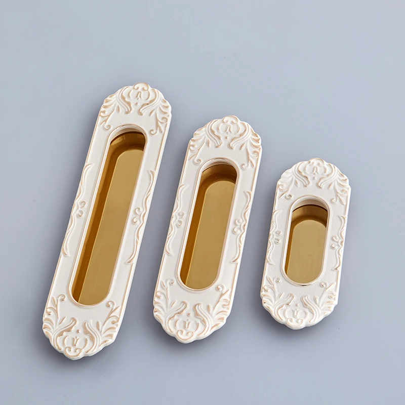 

HOT 10PCS Sliding Door Furniture Handles European Hidden Recessed Flush Handle Concealed Cupboard Cabinet Pull / Push Handles