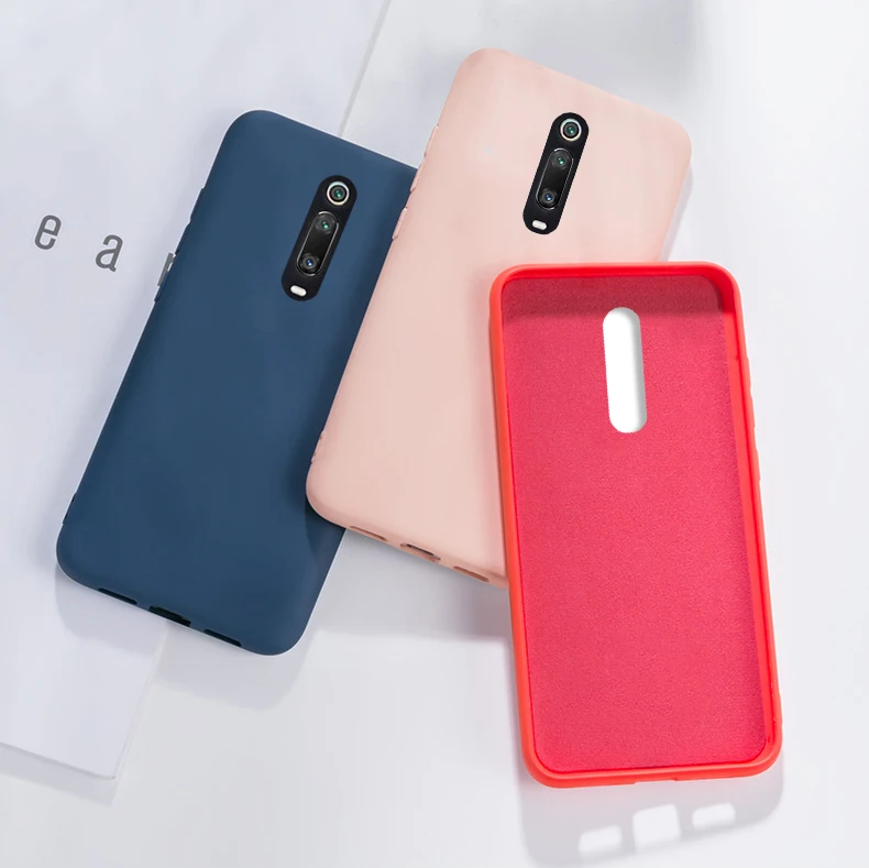KJOEW Silicone Soft Phone Case Coque For Xiaomi 9 SE 8 Lite Mi 6 6X MI MIX 2S Candy Color Redmi GO Note 7 Pro Cover |