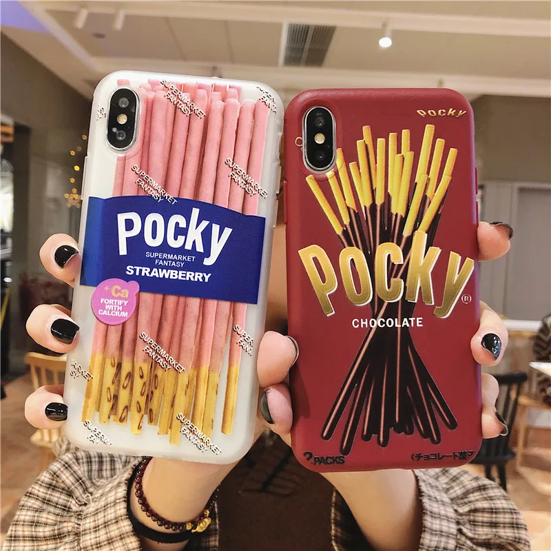 Японский матовый Силиконовый чехол Pocky для iPhone X XS Max 6 s мягкий из ТПУ 8 7 Plus XR |