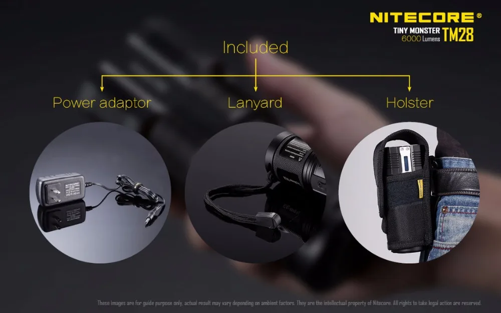 NITECORE TM28 перезаряжаемый Fashlight 4* CREE XHP35 HI Светодиодный Прожектор Макс 6000 люмен 8 режимов работы луч бросок 655 метр фонарь