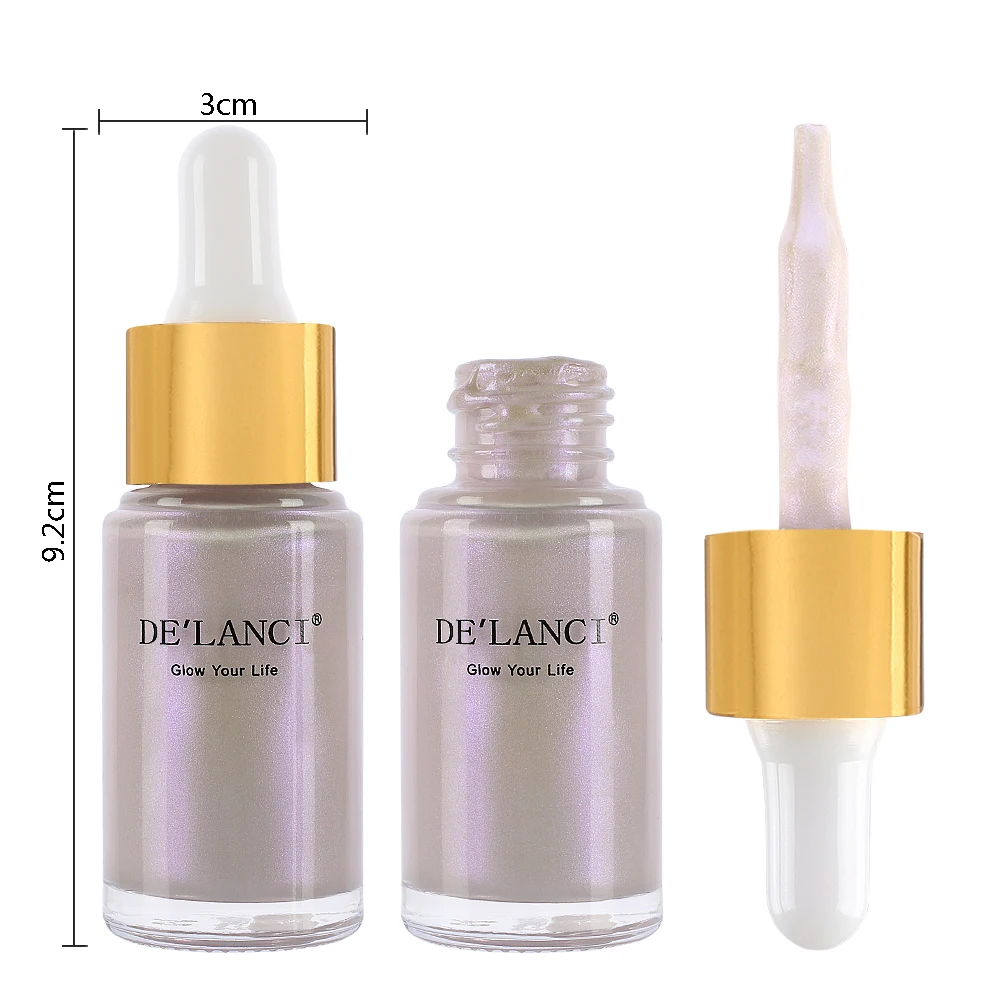 DE'LANCI жидкий хайлайтер контуринг Осветляющий макияж Shimmer Face 3D Glow Kit ультра-концентрированный Осветляющий бронзатор капли