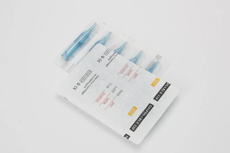 50 шт./компл. стерильные одноразовые насадки для татуировок иголок Tube Pick 3RT Blue