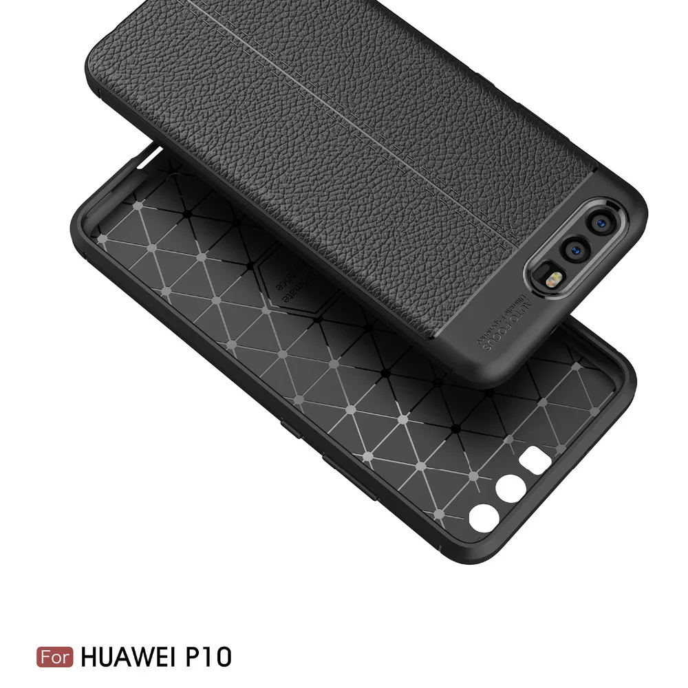 Coque For Huawei P10 lite cover Original TPU Case Plus Litchi Grain Matte Silicone Soft Protection |