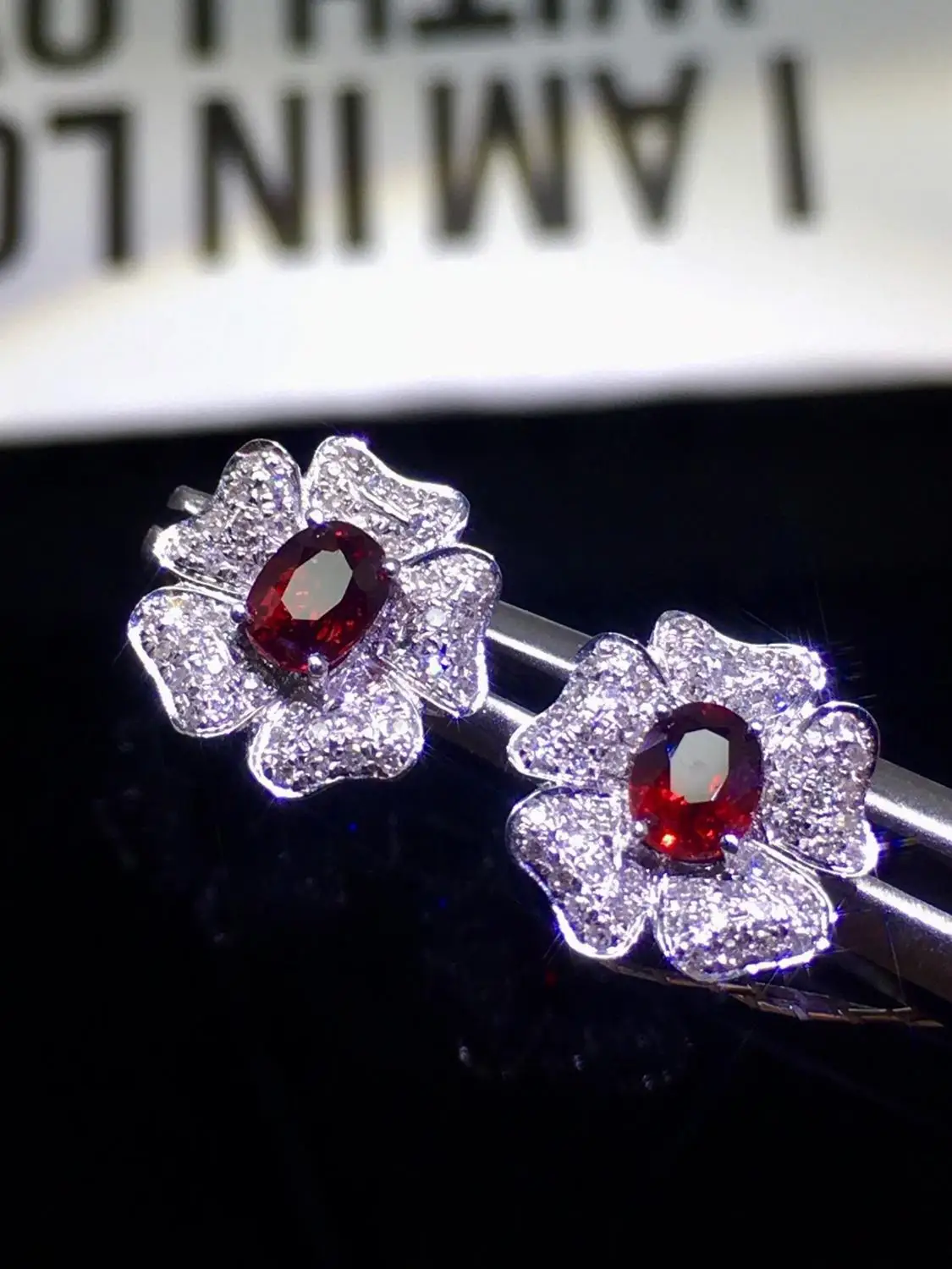 Настоящие хорошие драгоценности 18 K Белый Золотой 0.82ct AU750 100% природа Unheat