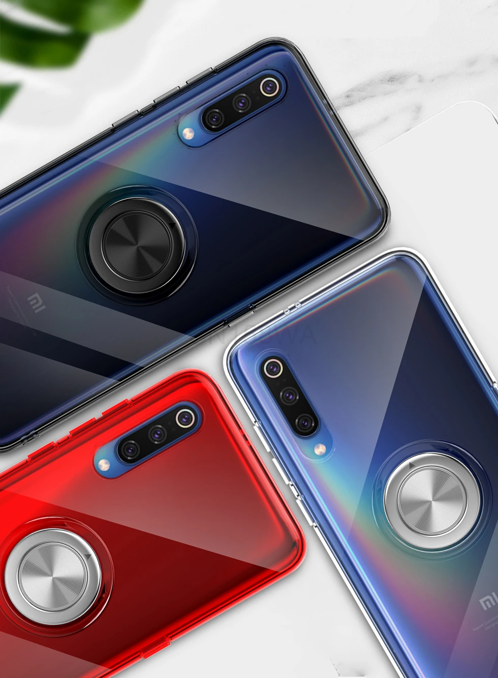 Прозрачный противоударный чехол для Xiaomi Mi 9, se, 8, 8 Lite, бронированный металлический чехол с кольцом и подставкой, задняя крышка Xiomi, Xiaomi Mi9, se, чехол 8 Lite