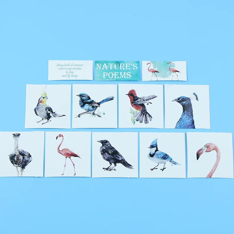 40 шт./кор. мини-Бумажный декоративный стикер для стихов природы Diy альбом печать