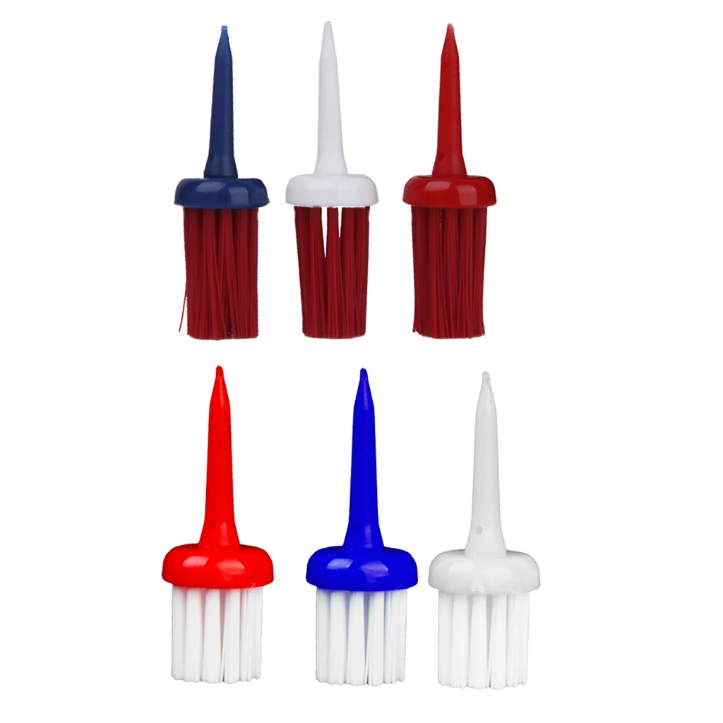 Perfeclan 2 Packs of 3 Brush-t Golf Tees Driver - 6pcs brush tees 52/62mm Height Brush |