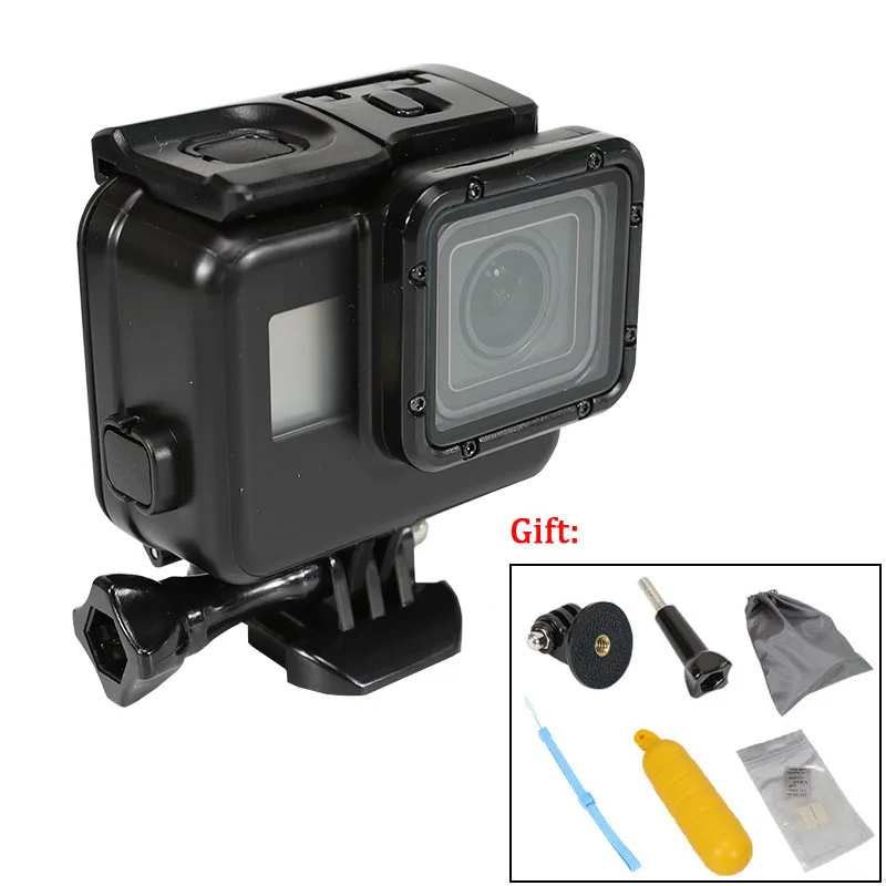 Водонепроницаемый корпус чехол для GoPro Hero 7/2018/6/5 Черный Защитный дайвинга 60 м Go Pro