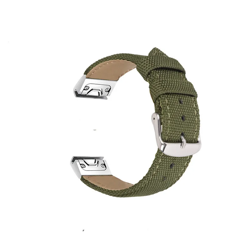 Green Нейлоновый ремешок для Garmin Fenix 5X/Fenix 5/Fenix 5S/Instinct ремешок для часов Garmin Fenix 6X/Fenix 6/Fenix 6S - Цвет: Green