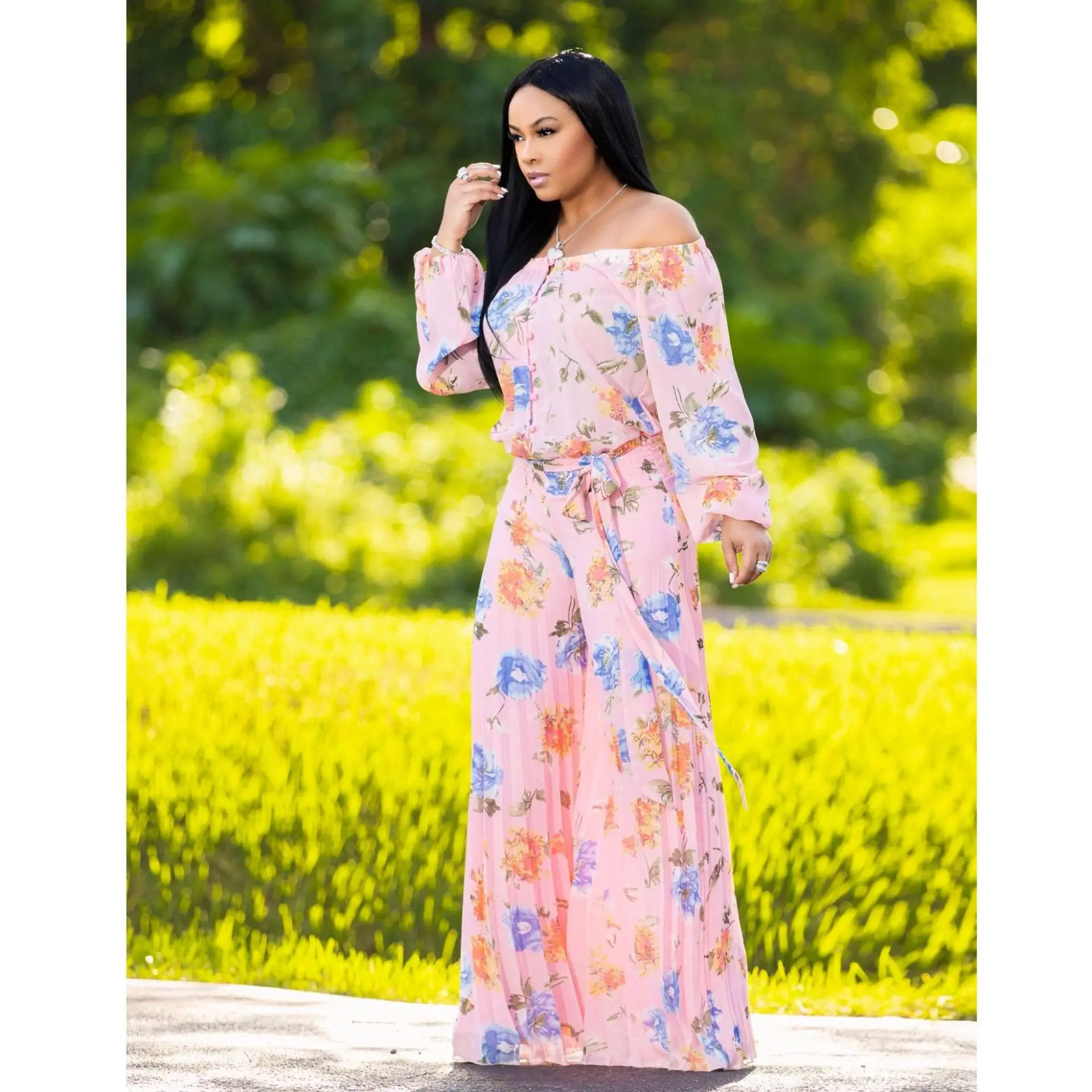Women's Plus Size Jumpsuits Tube Top Flroal Long Casual Loose Romper Flare Boot Cut Pants Rave Festival Clothing | Женская одежда