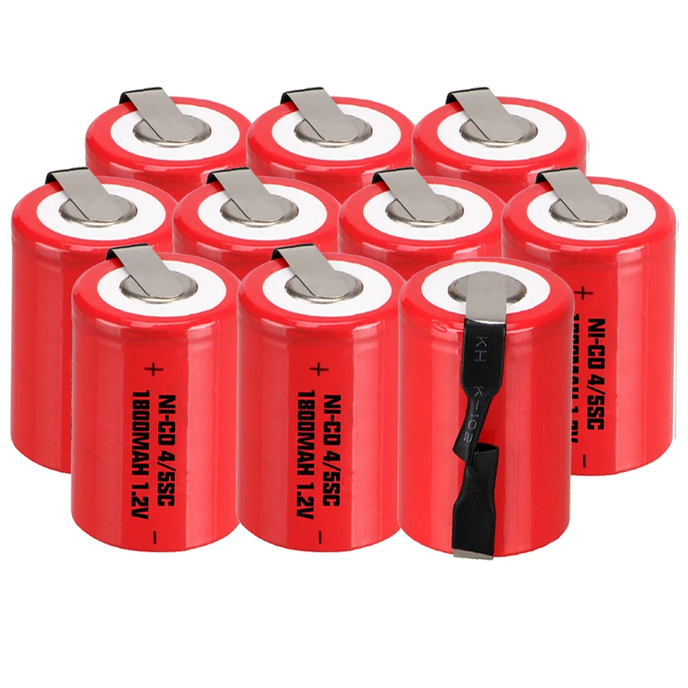 Самая низкая цена 10 шт 4/5SC батареи 1 2 v аккумуляторные 1800 mAh nicd Батарея для
