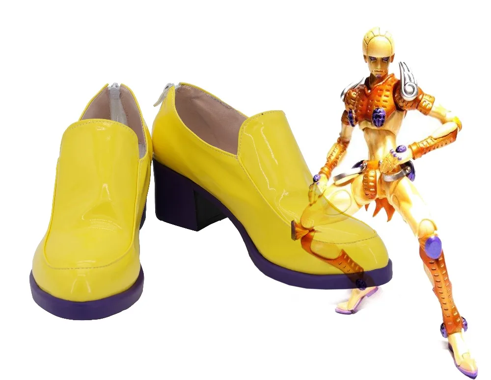 

JOJO's Bizarre Adventure Cosplay Giorno Giovanna Shoes Gold Experience Cosplay Boots Golden Wind Cosplay for Halloween Carnival
