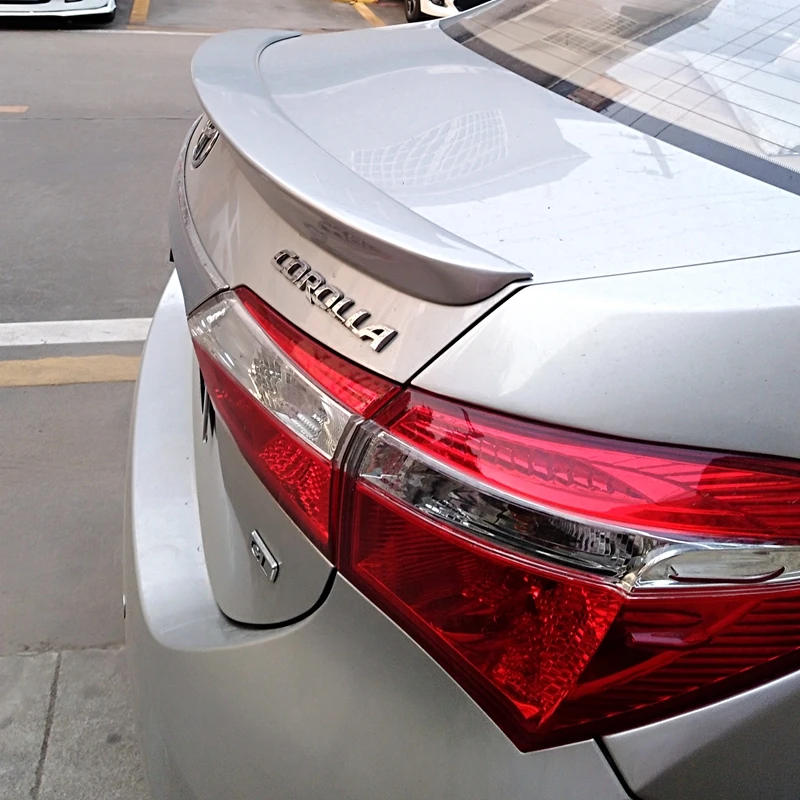 

UBUYUWANT For Toyota Corolla 2014-2017 Rear Spoiler High Quality ABS Primer Color Car Tail Wing Decoration Trunk Spoiler