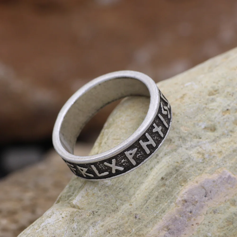 Скандинавский кельтский язычник большой Футарк скандинавский Руна|rune ring|ring