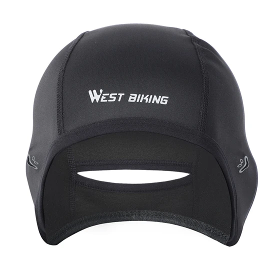 B style Black WEST BIKING зимняя велосипедная Кепка s из флиса для горного велосипеда, Балаклава, головные уборы для мужчин и женщин, спортивная повязка на голову, Лыжный спорт, сноуборд, велосипедная Кепка - Цвет: B style Black