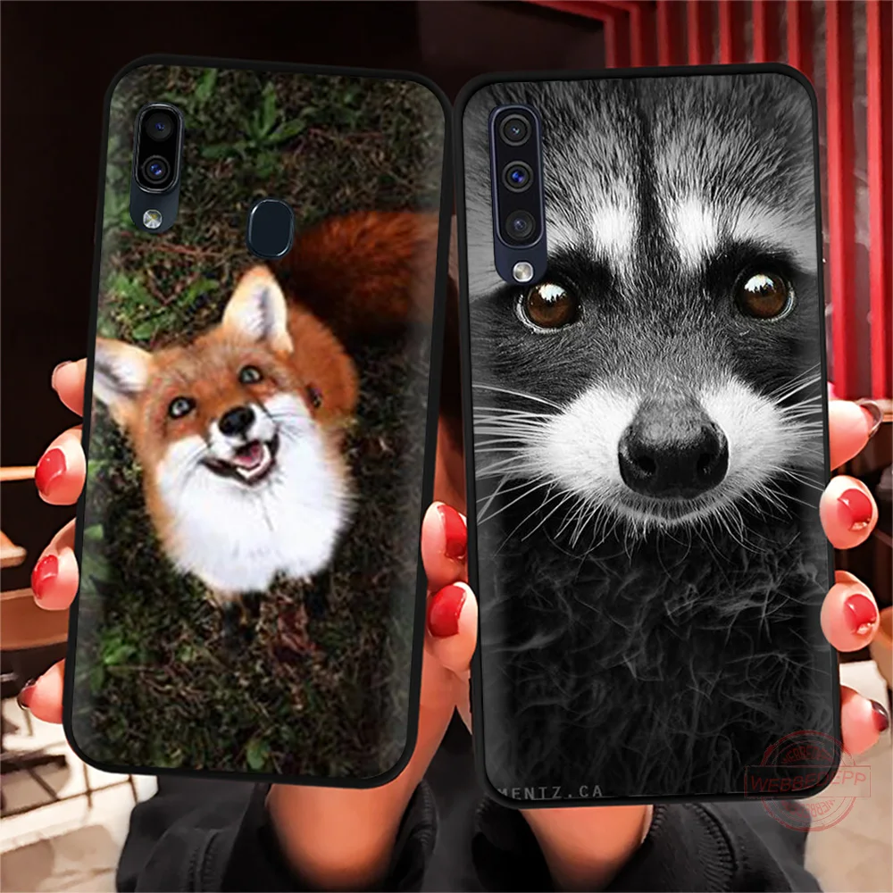 WEBBEDEPP животных Лисий мех енота мягкий чехол для samsung A3 для детей 5, 6, 7, 8, 9, J6 A10 A20 A30 A40 A50 A60 A70 S M10 M20 M30 M40