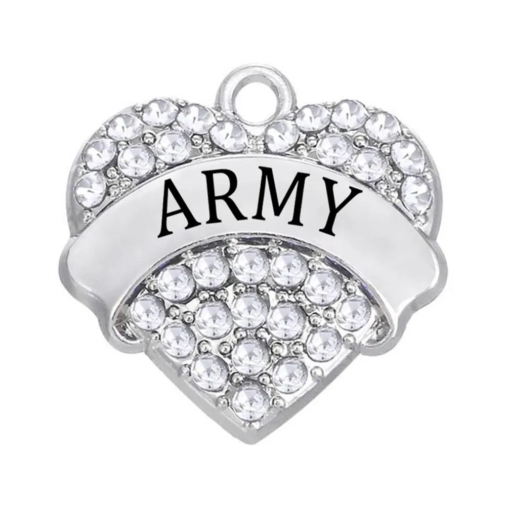 Военные украшения оптовая продажа сплав с родиевым покрытием слова армейская