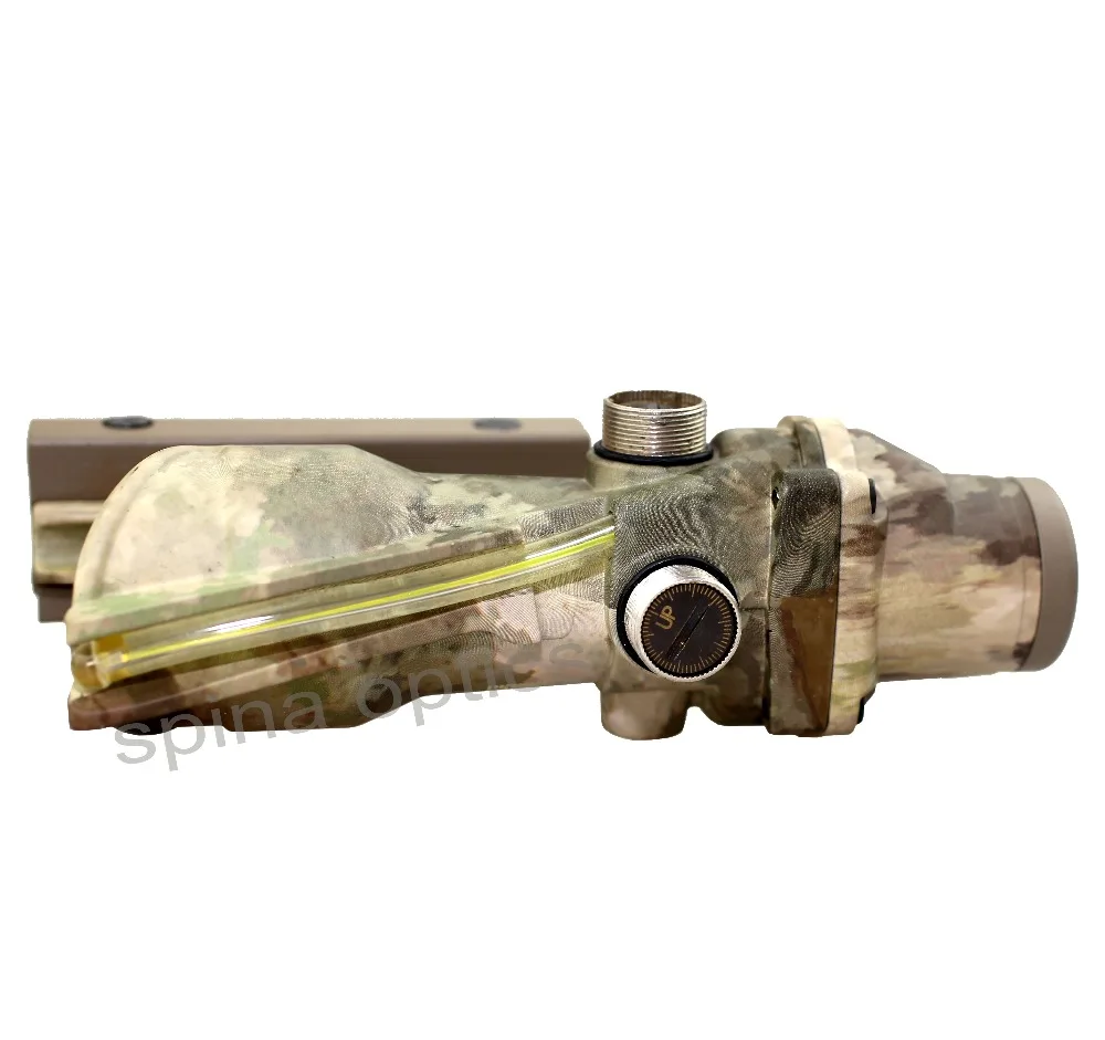 Охотничий прицел Тактический ACOG 4X32 источник из настоящего волокна красный с