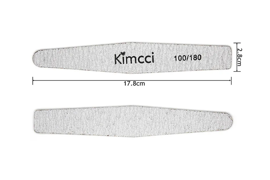 Kimcci 50 шт./лот, хорошее качество, пилочка для ногтей, инструменты для маникюра, шлифовальные блоки, тонкий буферный край, 100/180, инструменты для маникюра