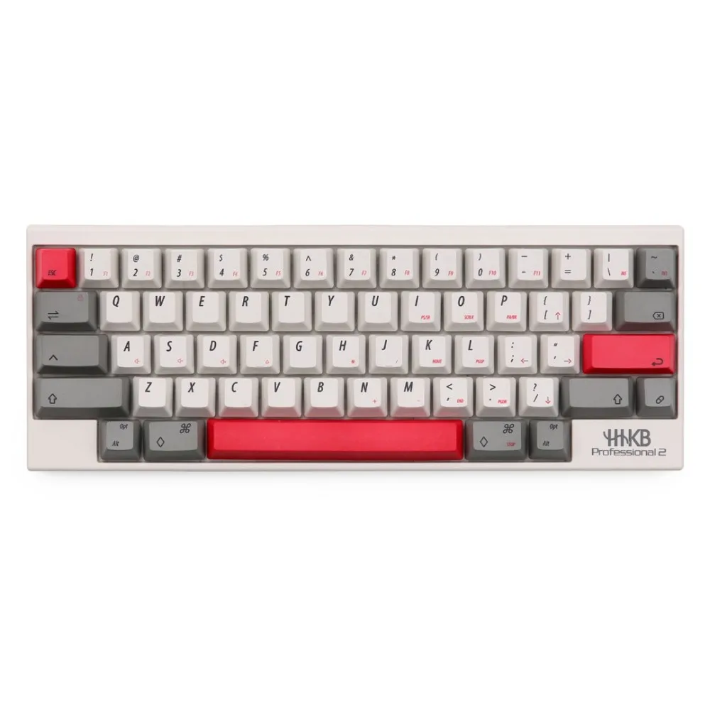Электростатический емкостный серый и молочный keycap PBT OEM краситель-субкровать 60 клавиш в красном Esc введите пробел для ANSI раскладки клавиатуры