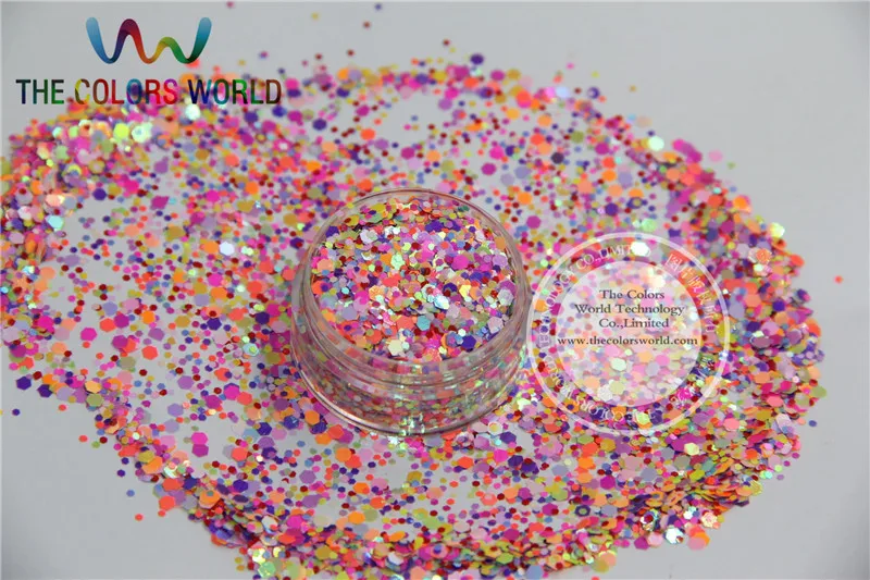 AR21-95 микс переливчатая Радуга цвета Блестящий шестиугольник формы блестки для ногтей и DIY украшения 50 г/пакет AR21-95 микс переливчатая Радуга цвета Блестящий шестиугольник формы блестки для ногтей и DIY украшения 50 г/пакет