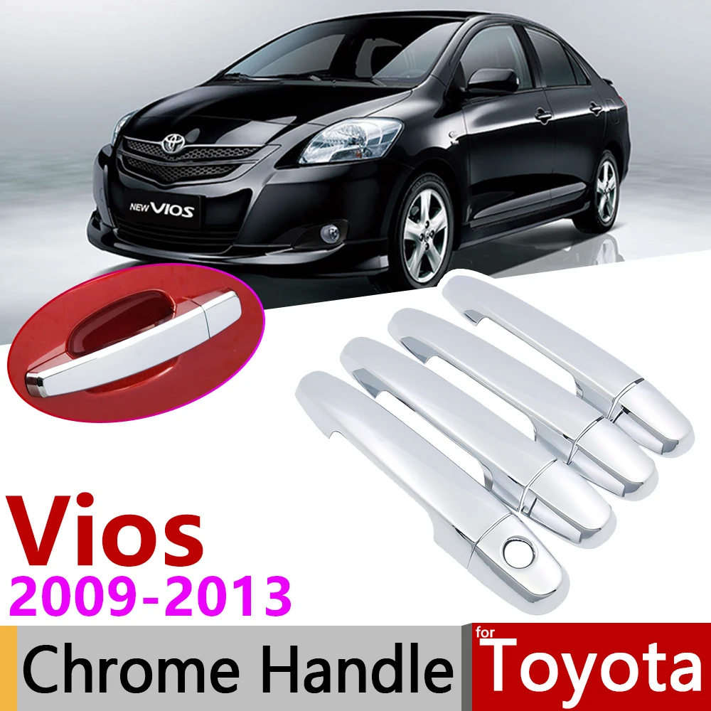 Для Toyota Vios XP90 Limo 2009 ~ 2013 хромированная крышка внешней дверной ручки автомобильные