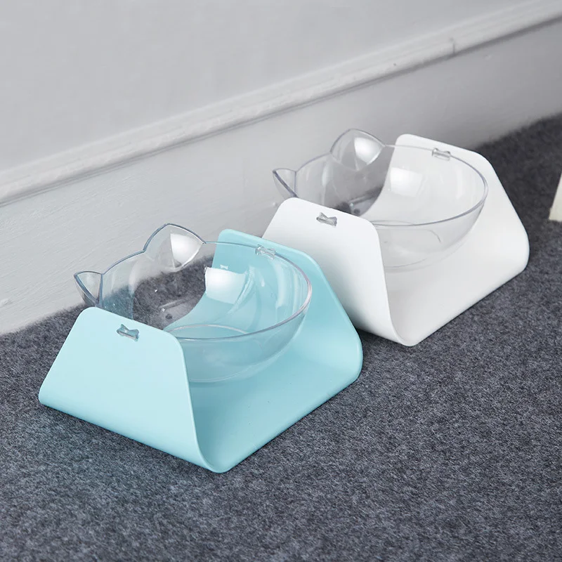 Прозрачная кормушка для собак регулируемая миска с защитой угла рта и