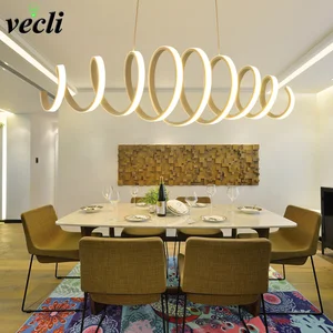 Современная Потолочная люстра, светодиодные алюминиевые светильники для гостиной, спальни, столовой, кабинета