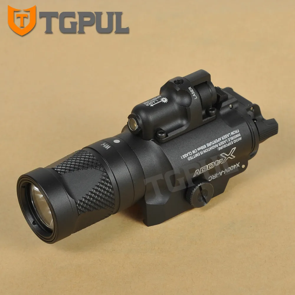 TGPUL Тактический X400V IR пистолет вспышка светильник красный лазерный